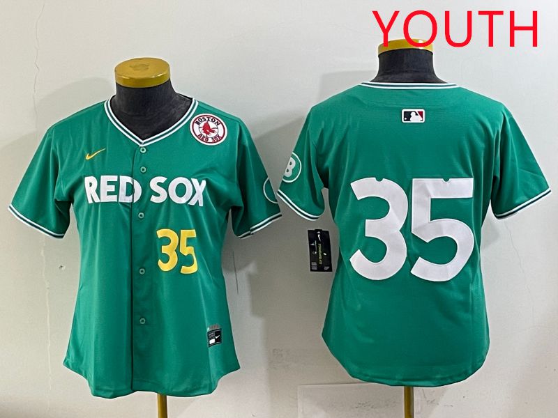 Youth 2025 Boston Red Sox #35 No Name Dark Green Joint Name Nike MLB Jersey style 6->youth mlb jersey->Youth Jersey